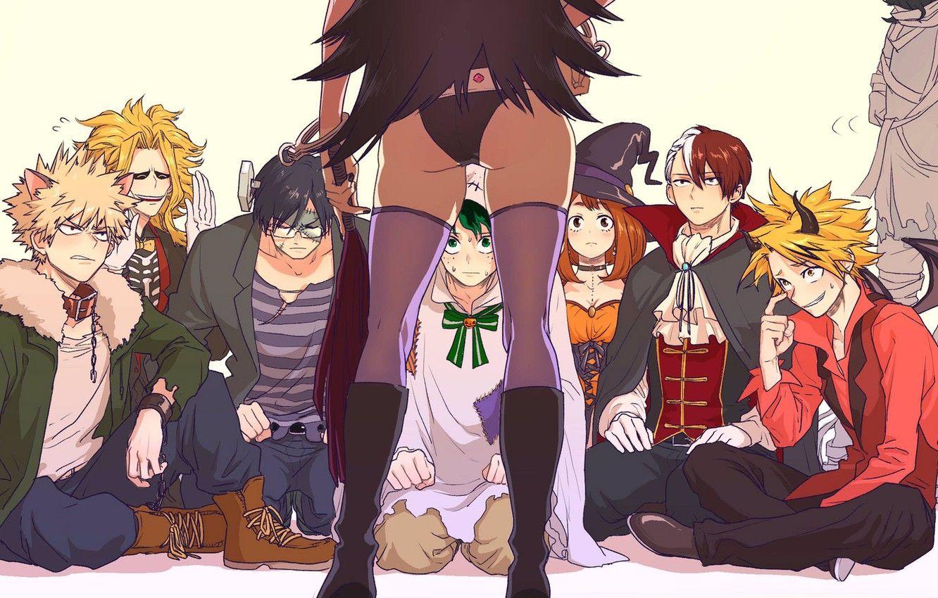 1332x850 Wallpaper ass, girl, Halloween, guys, Boku No Hero Academy, My Hero Academy image for desktop, section сэйнэн