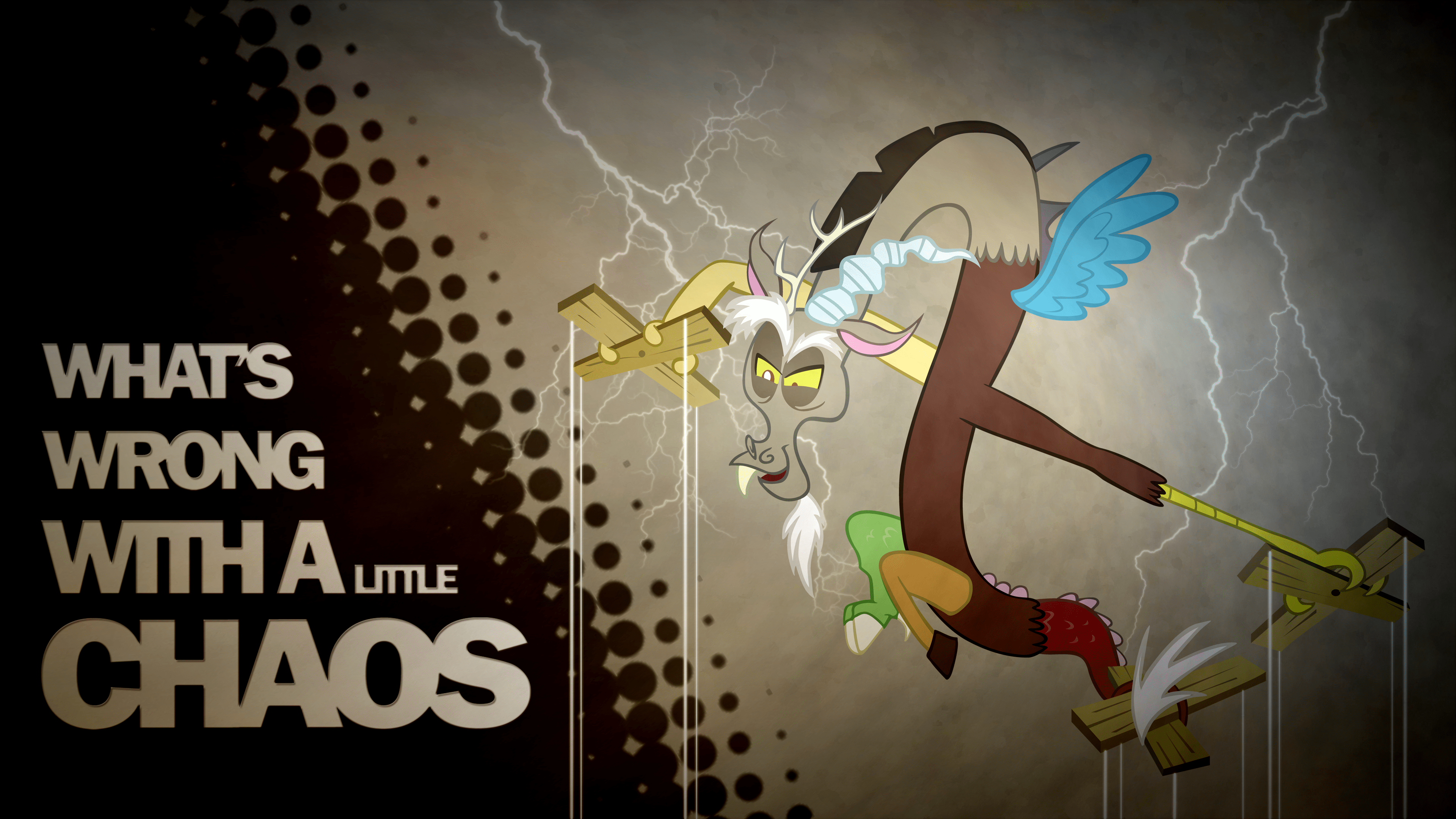 3840x2160 Discord the Puppet Master by FriendlyCreeper and Oelderoth. My Little Wallpaper Wallpaper Source That Credits Artists