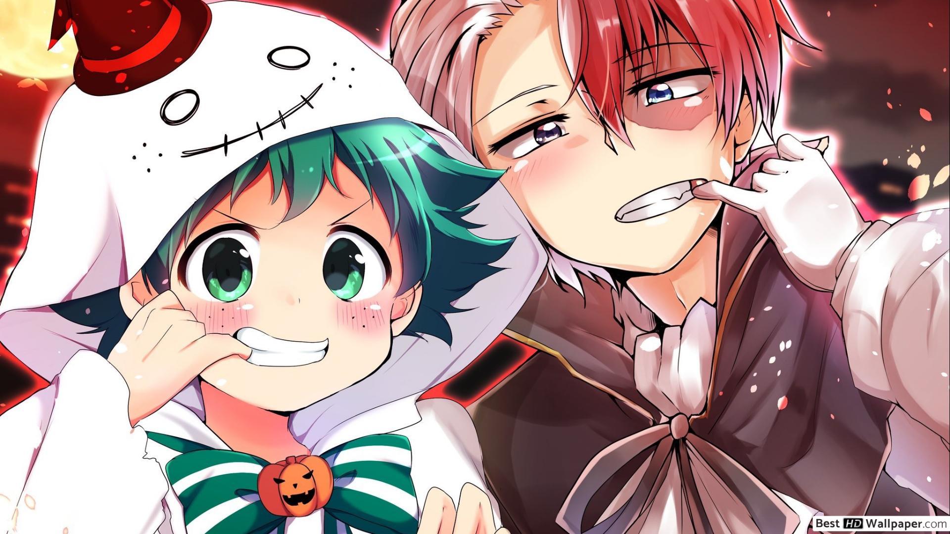 1920x1080 My Hero Academia Midoriya & Shoto Todoroki (Halloween) HD wallpaper download