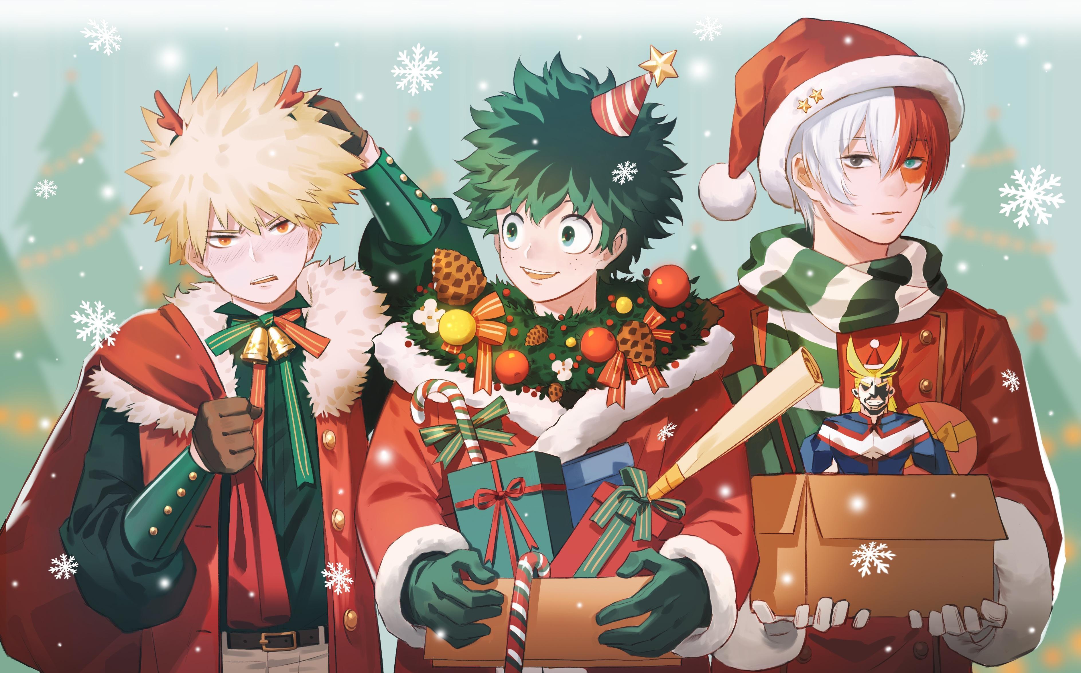 3775x2351 My Hero Acedamia Christmas Wallpaper