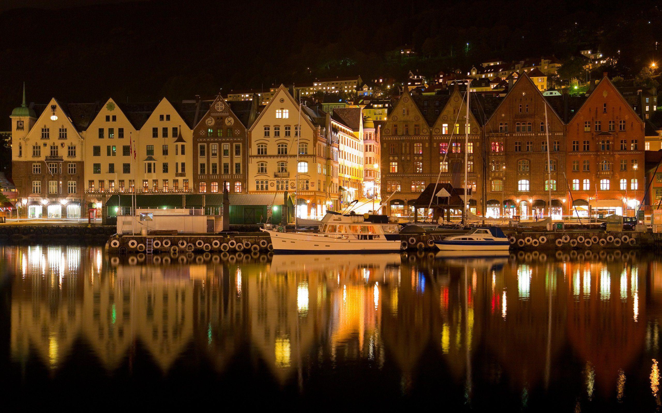 2560x1600 Bergen norway night wallpaperx1600