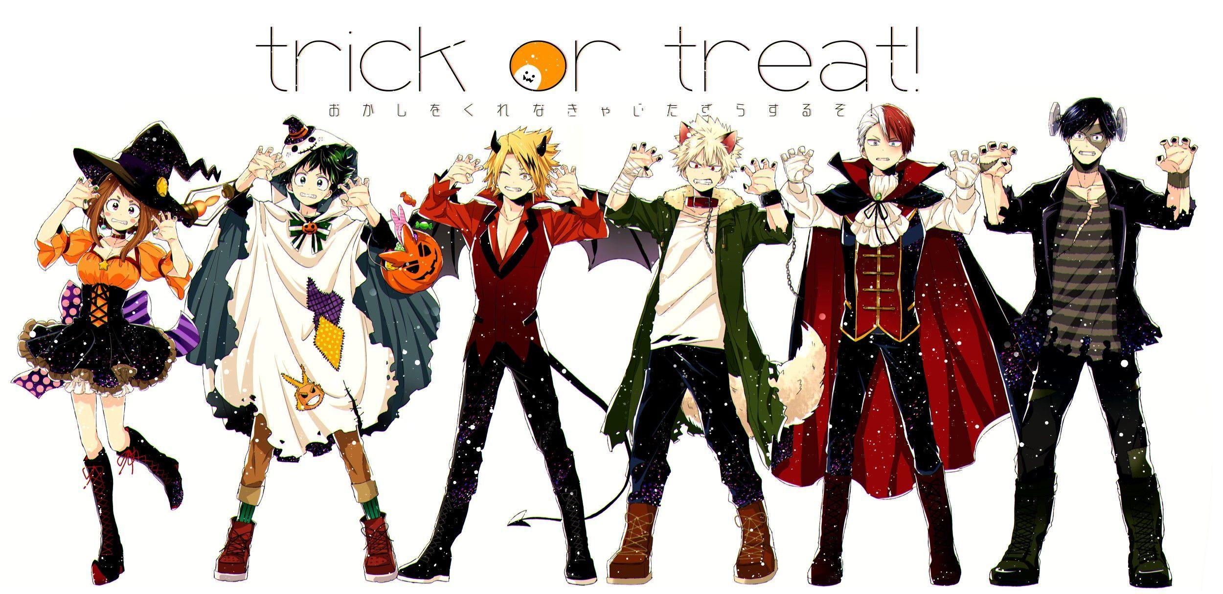 2500x1214 BNHA Boku no Hero Academia Halloween. My hero, Hero, My hero academia