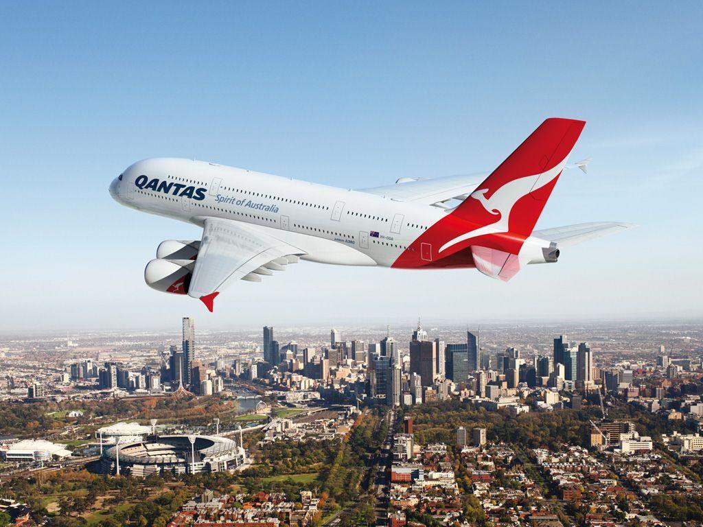 1024x768 Qantas A380 Melbourne. Qantas a Melbourne airport, Passenger planes
