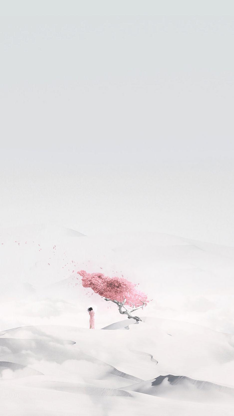 938x1668 Watercolor Minimalist Wallpaper iPhone
