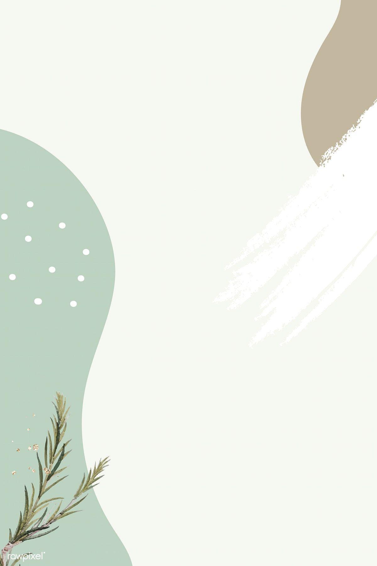 1200x1800 Download premium vector of Swamp paperbark branch on green minimal. Minimal wallpaper, Abstract iphone wallpaper, Cute patterns wallpaper