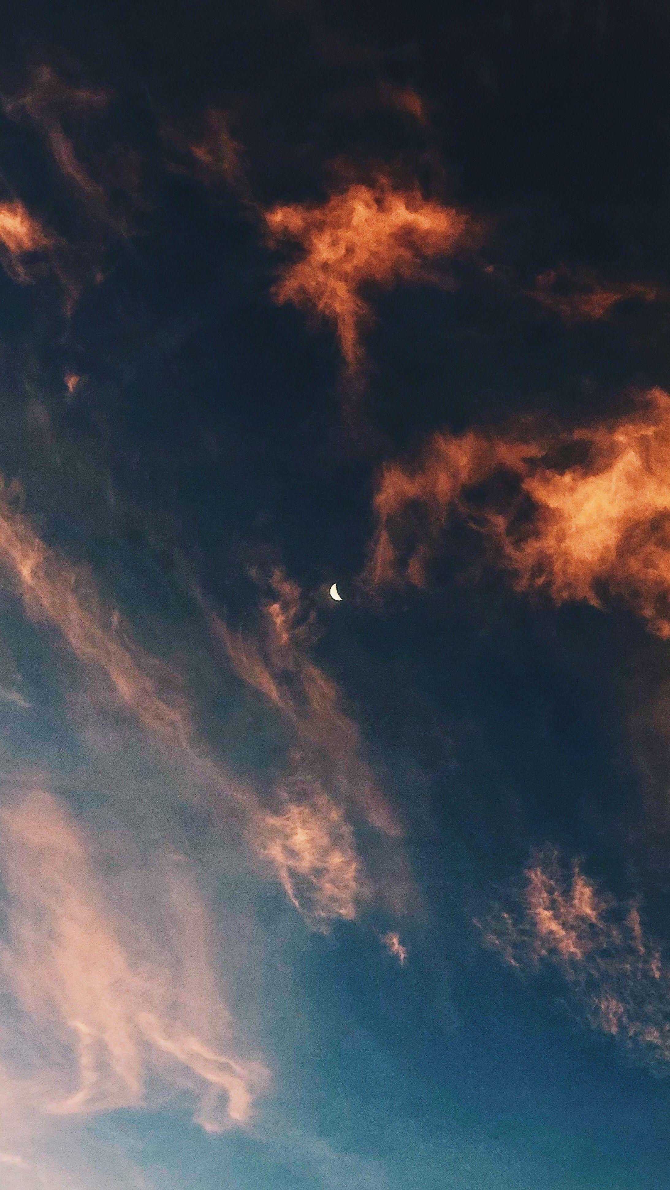 2186x3883 Crescent Moon iPhone Wallpaper. Wall paper phone, Phone art, Phone wallpaper