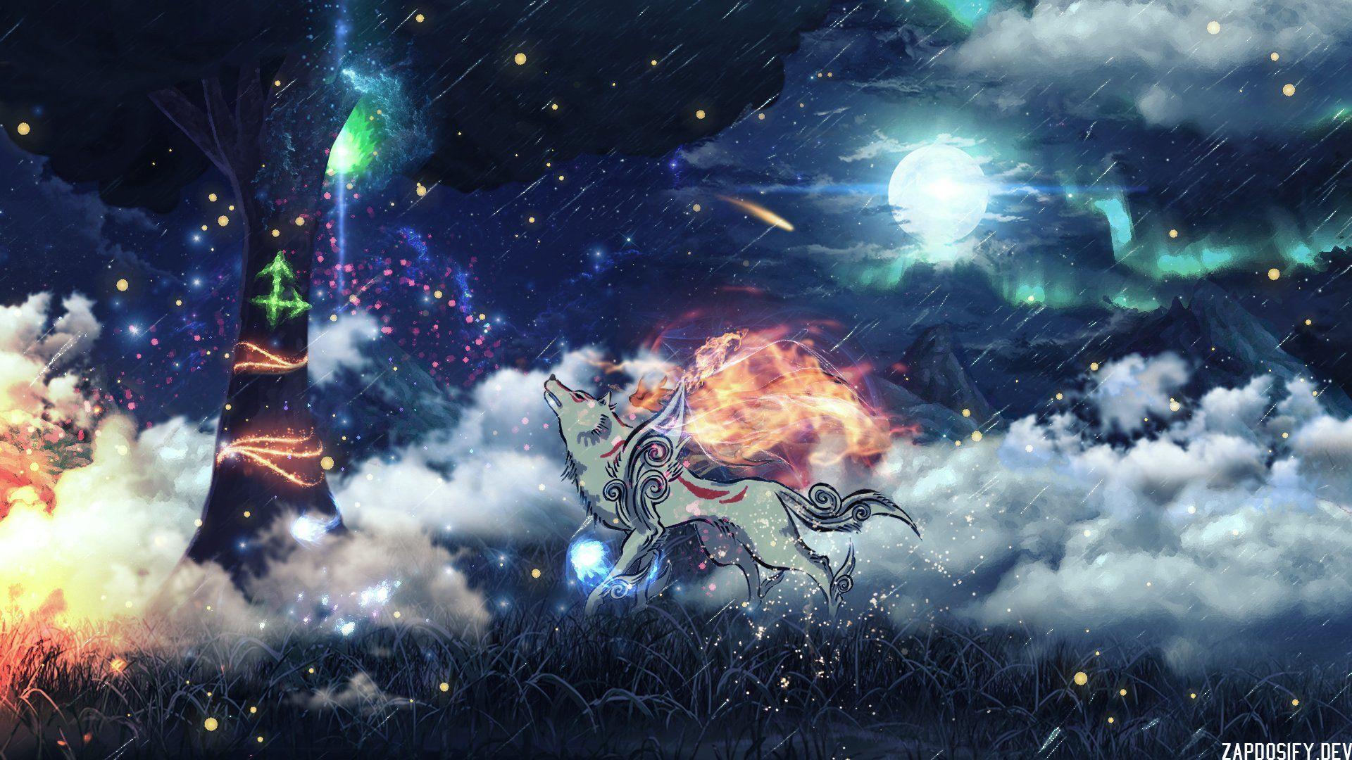 1920x1080 Okami Amaterasu wallpaperx1080