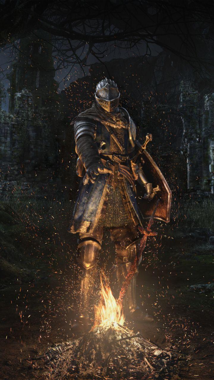 720x1280 Dark souls, warrior, fire, armour suit, outdoor, 720x1280 wallpaper. Dark souls wallpaper, Dark souls, Dark souls 2