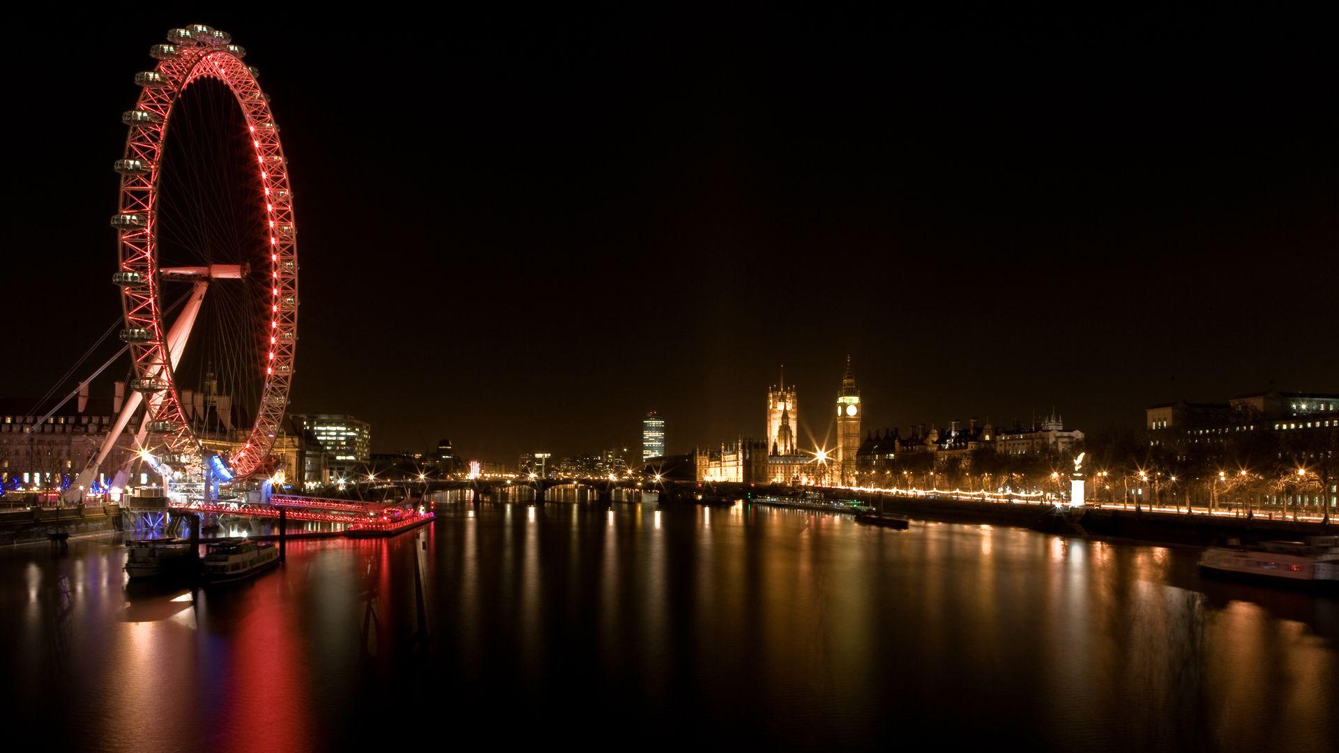 1920x1080 Night London City Wallpaper