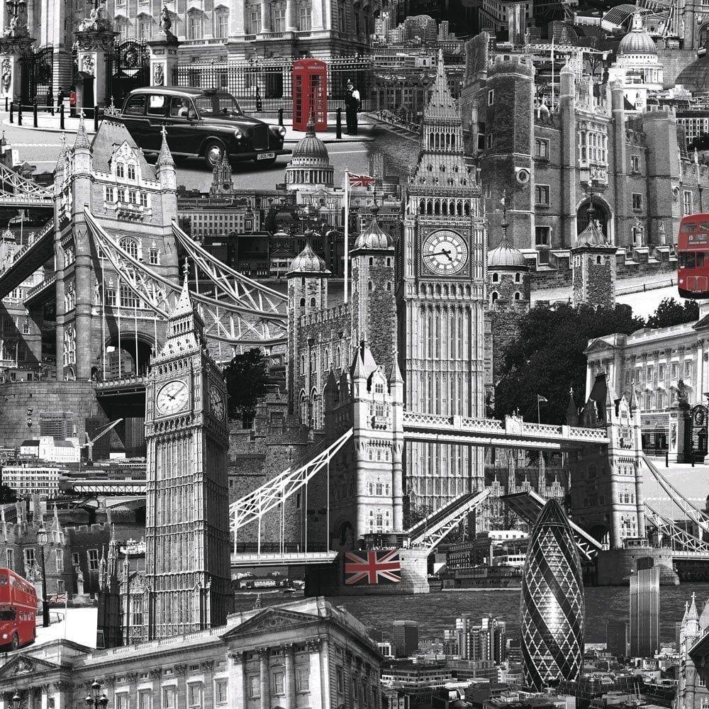 1000x1000 Muriva London City Wallpaper