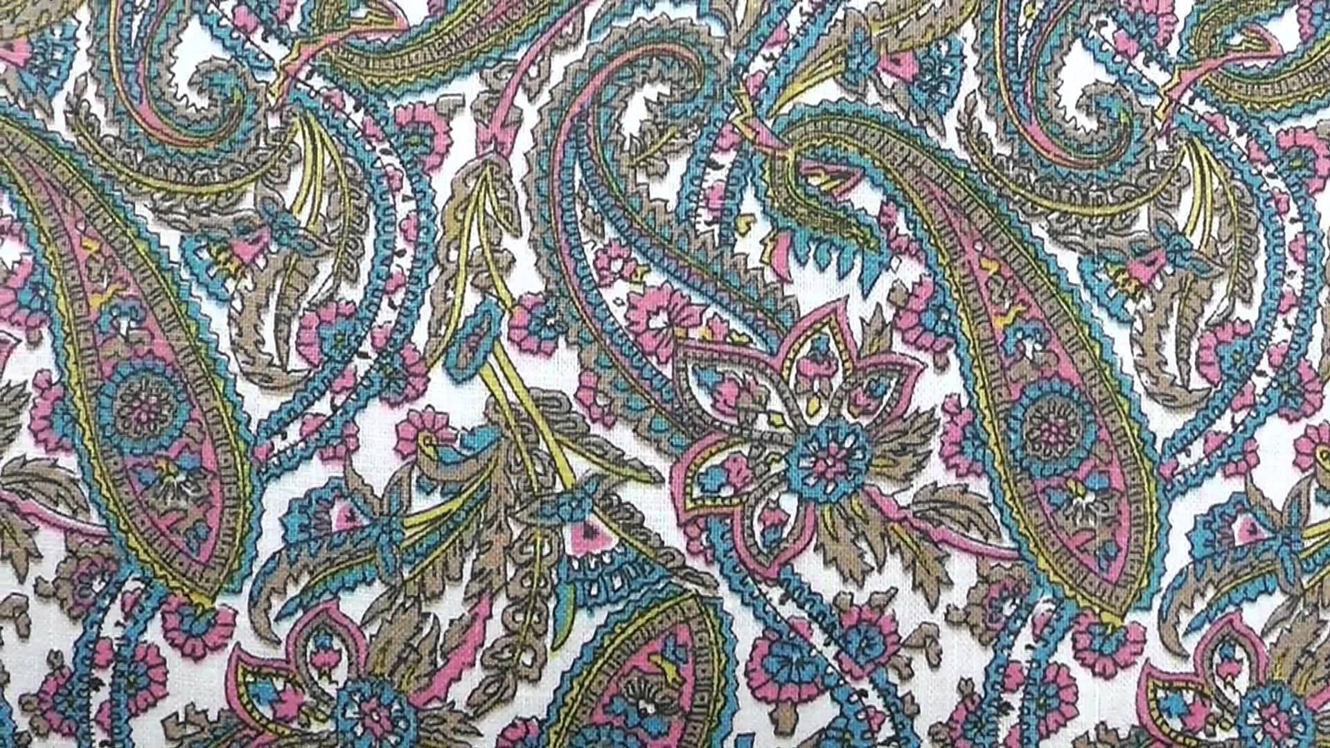 1920x1080 1960s hippie style paisley vintage fabric