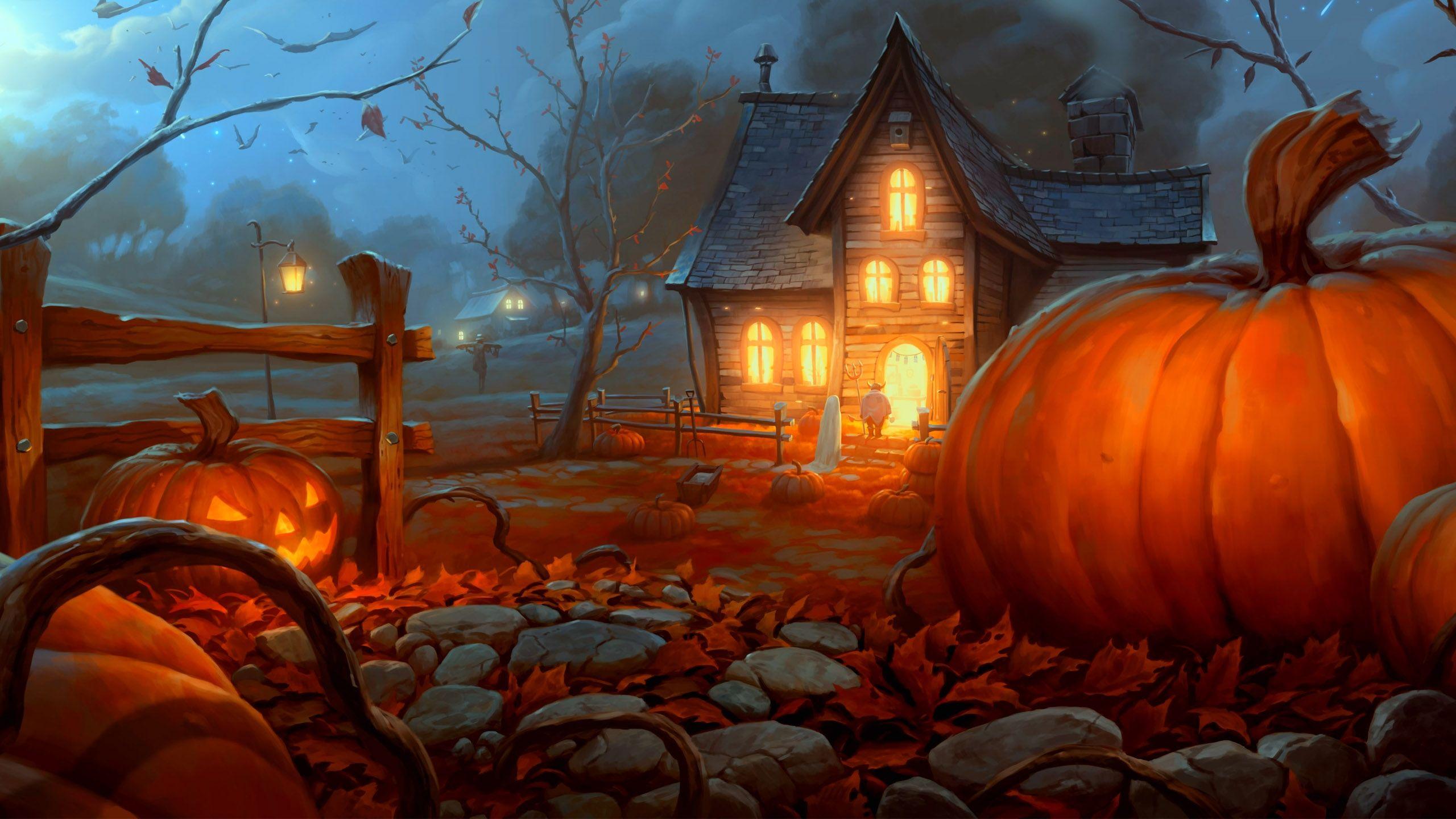 2560x1440 Free Halloween 3D Desktop Wallpaper