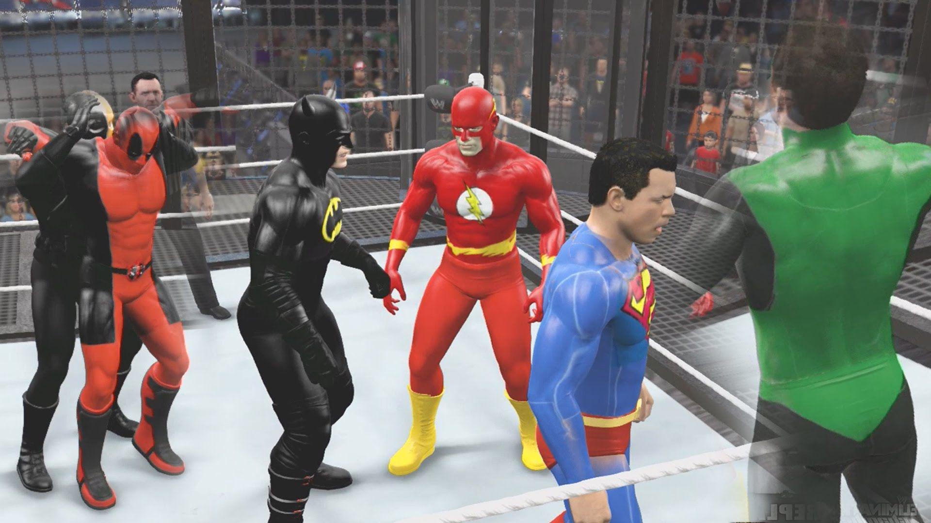 1920x1080 WWE 2K15 VS DEADPOOL VS BATMAN VS SUPERMAN VS GREEN