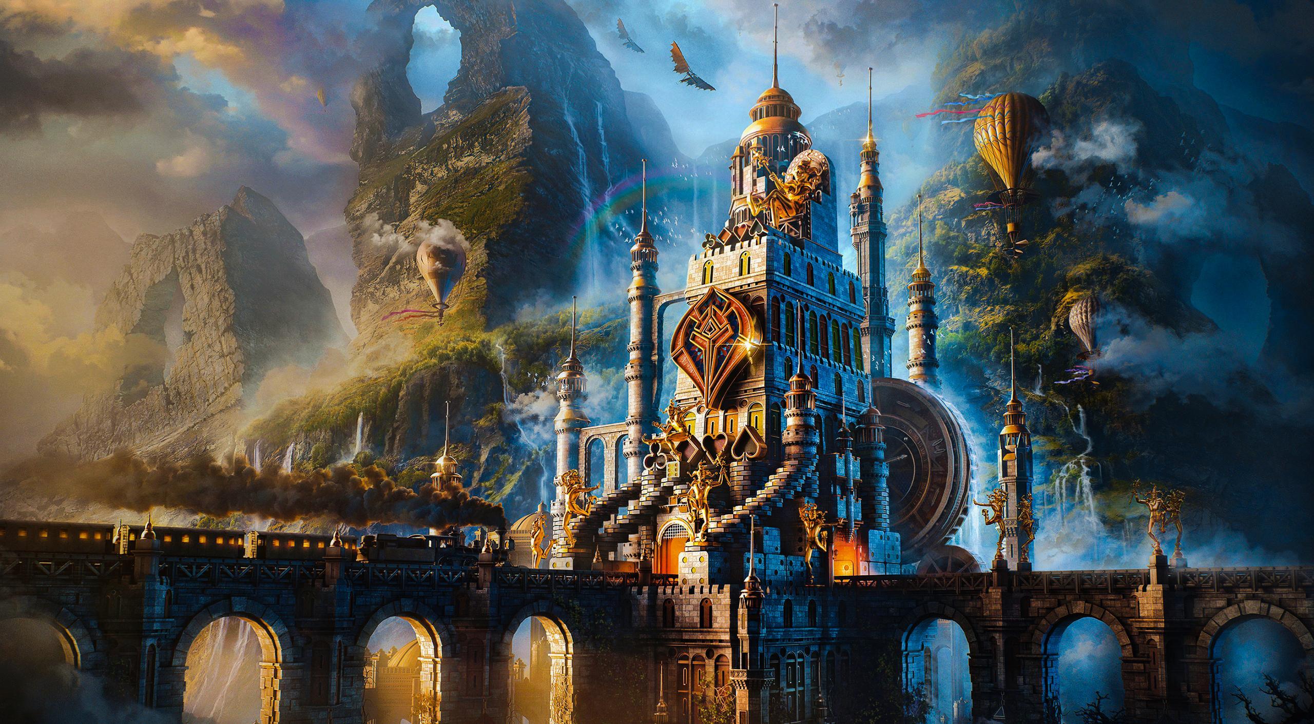 2560x1411 Castle 4K wallpaper for your desktop or mobile screen free and easy to download