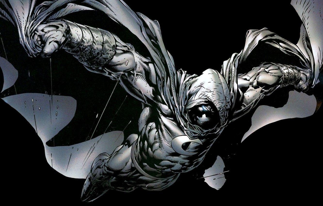 1332x850 Wallpaper bullets, black background, Marvel, comic, comics, Moon Knight, Moon Knight image for desktop, section фантастика