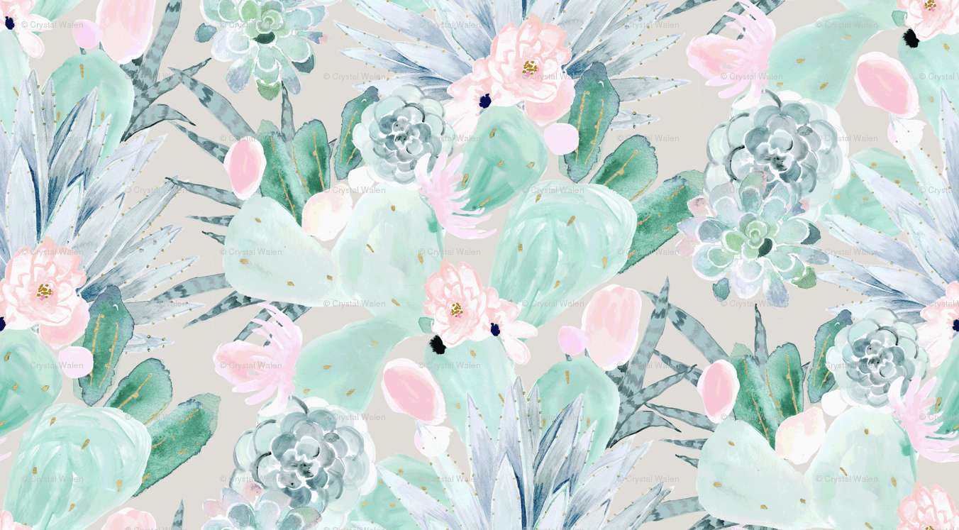 1352x747 Rose Gold Succulent Wallpaper
