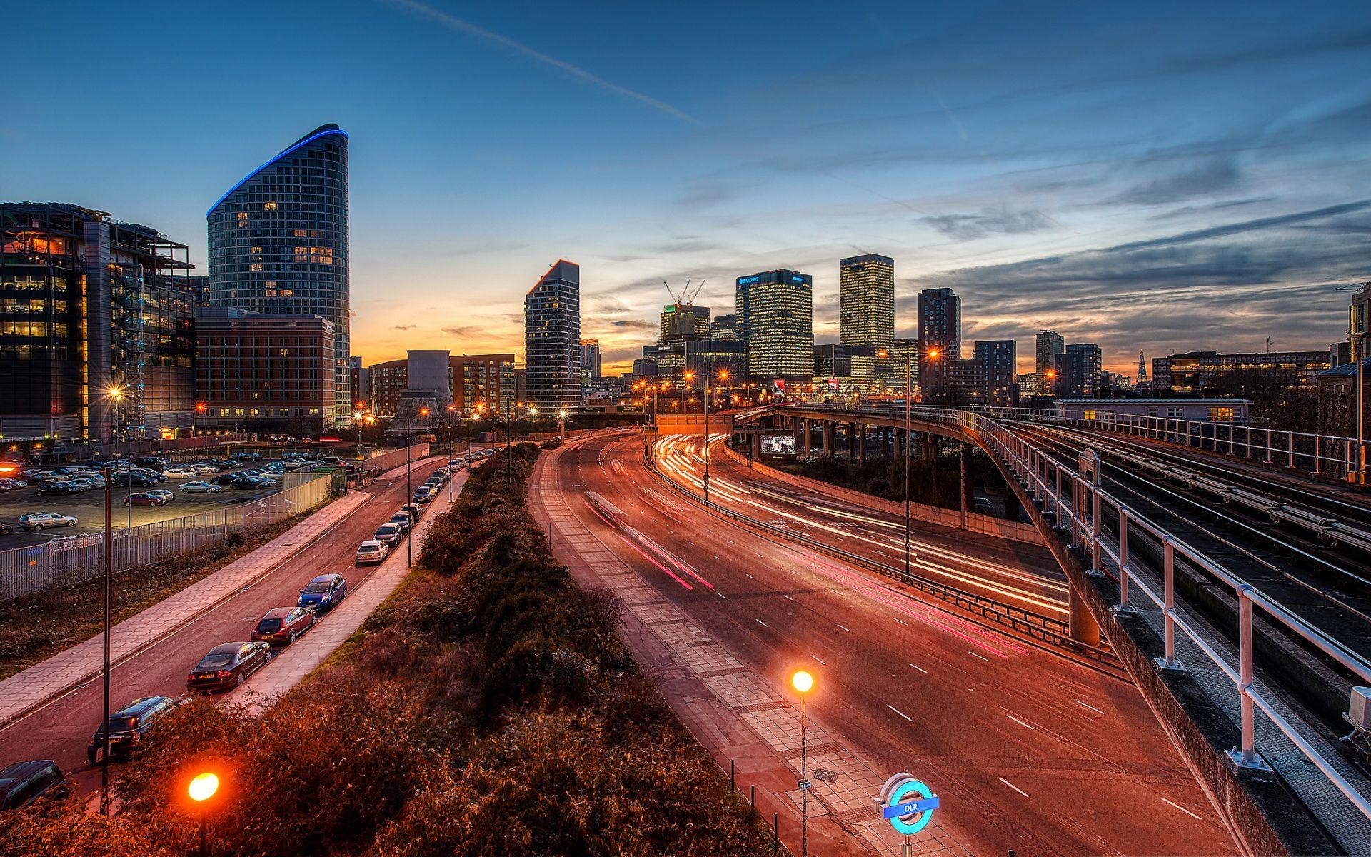 1920x1200 London City Road Evening Travel Wallpaper Full Wallpaper