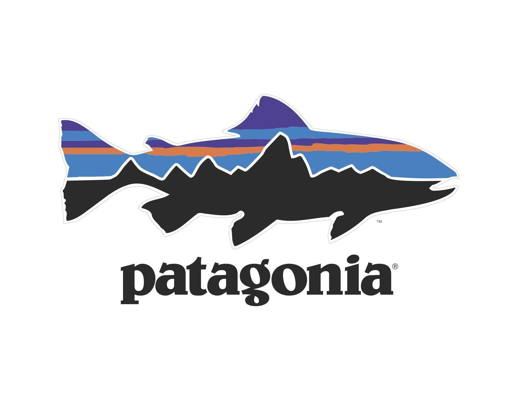 Tiêu điểm của nhà sản xuất bánh răng 1650x1275: Patagonia.  Biểu tượng cá, Hình dán in, Biểu tượng Patagonia