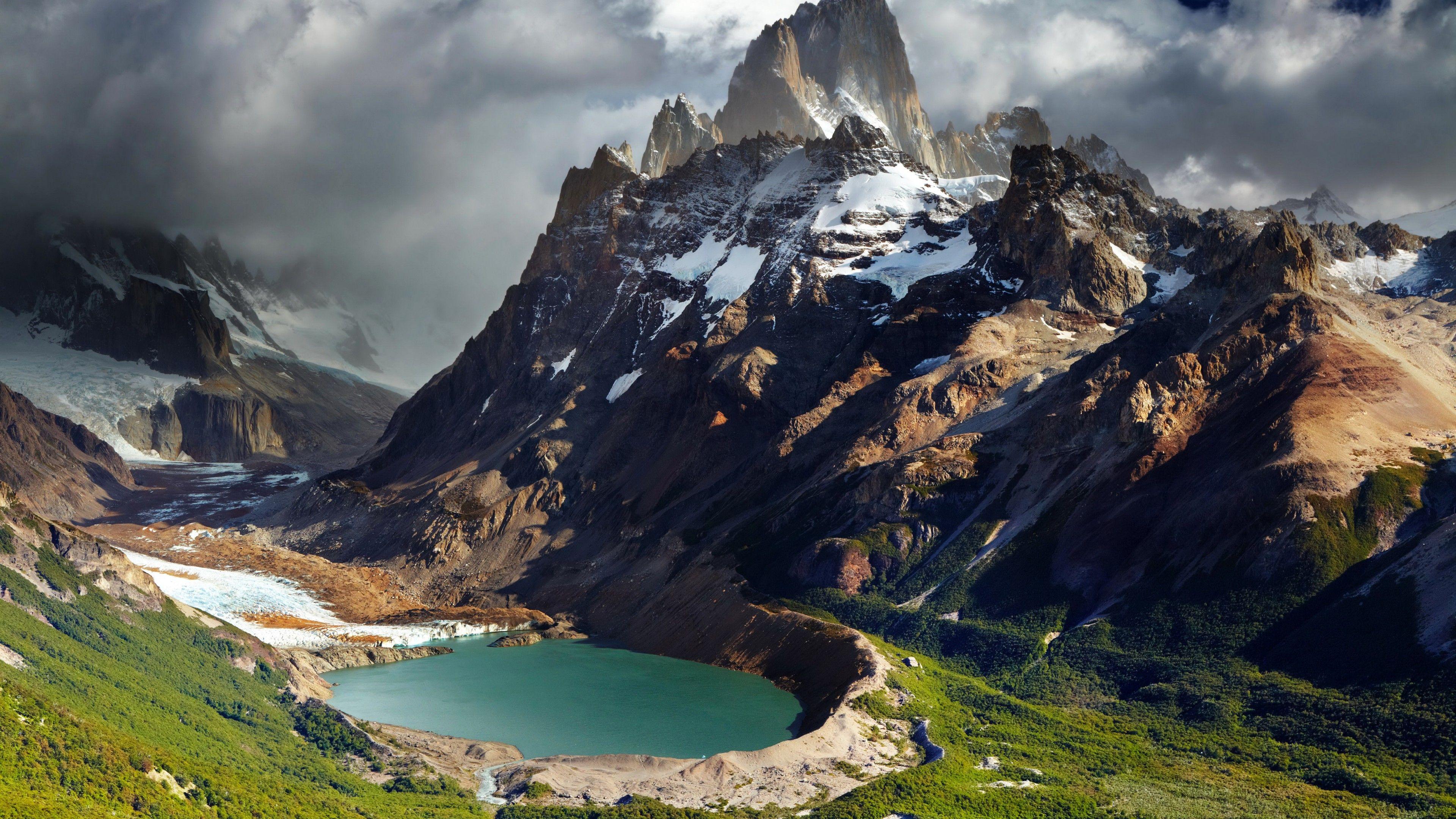 3840x2160 Hình nền Patagonia, 5k, Hình nền 4k, Argentina, Núi, Hồ, Hệ điều hành