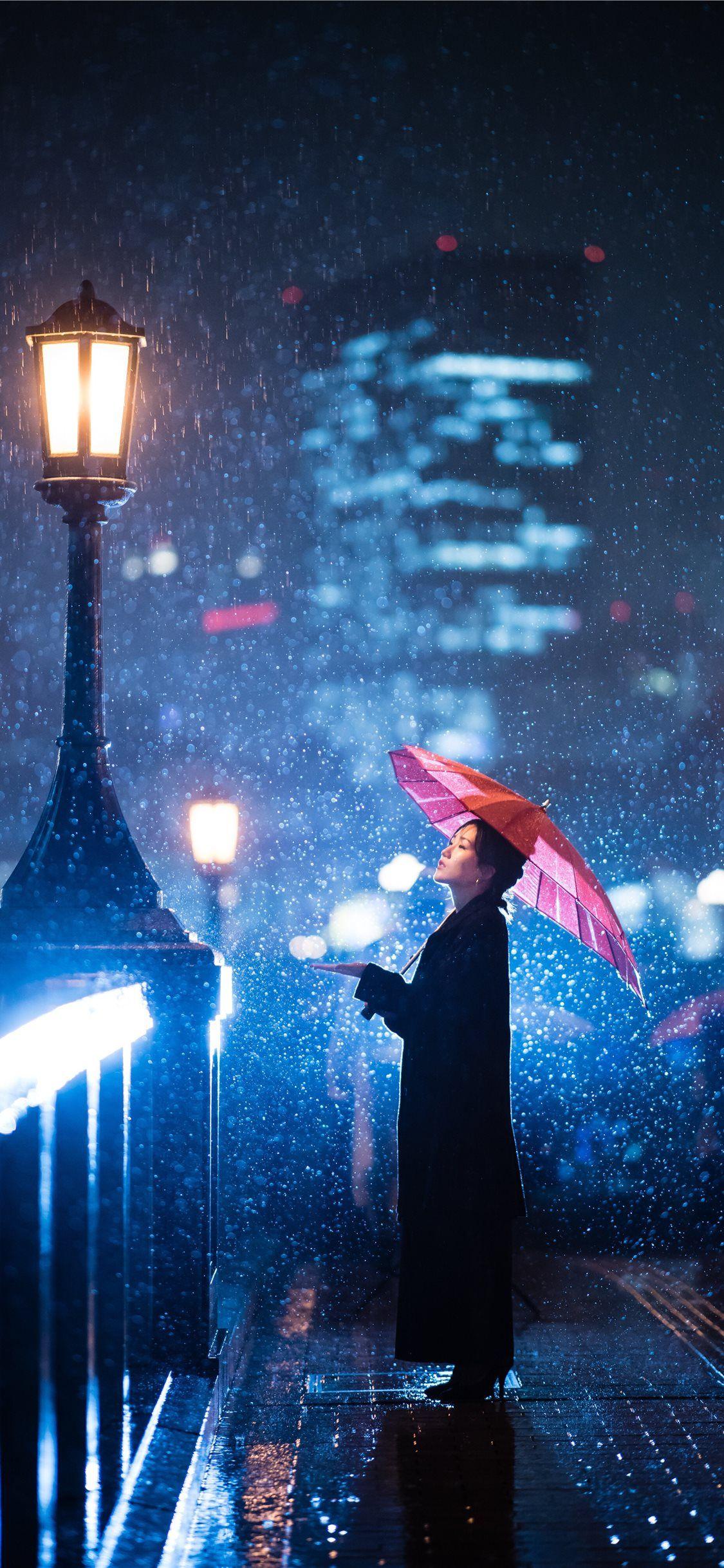 1125x2436 Rainy winter iPhone X Wallpaper Free Download