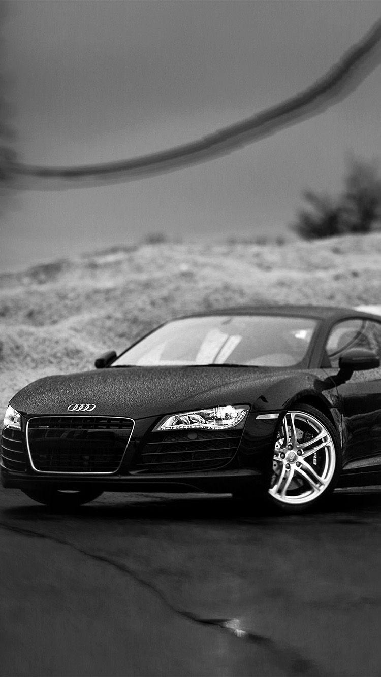 750x1334 Audi Car Rain Illustration Art Bw Dark Wallpaper