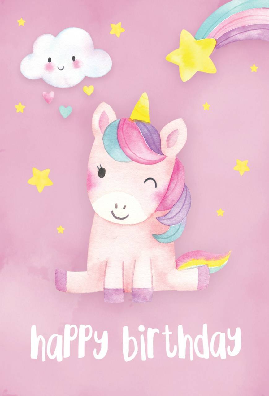 Cute Unicorn Birthday Wallpapers Top Free Cute Unicorn Birthday Backgrounds Wallpaperaccess