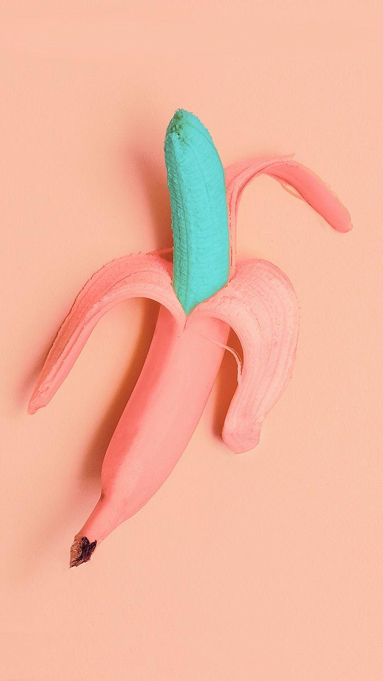 750x1334 Have you ever seen a pink and blue banana?. Banana wallpaper, Banana art, Aesthetic iphone wallpaper
