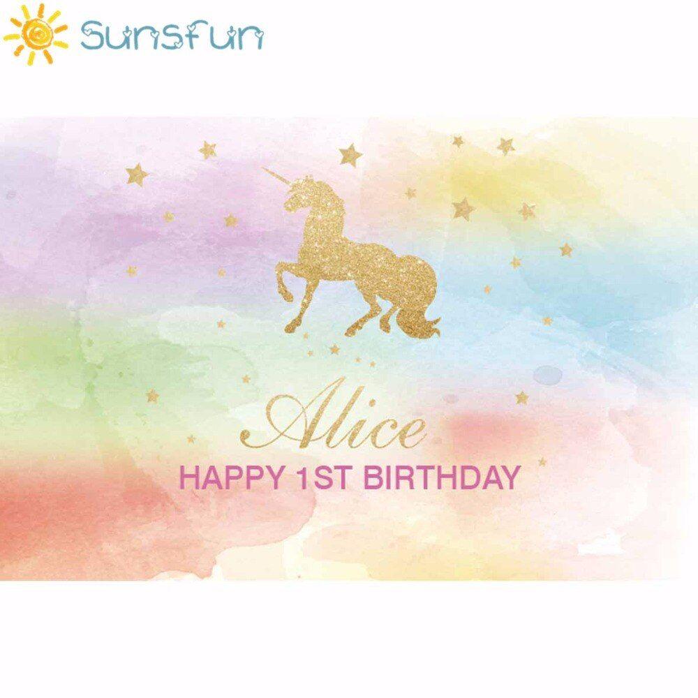 1000x1000 Sunsfun 7X5FT Vinyl Backdrops for Photography Colorful Cute Unicorn Birthday Background Props 220cm x 150cm. vinyl backdrops for photography. vinyl backdropbackdrops for photography