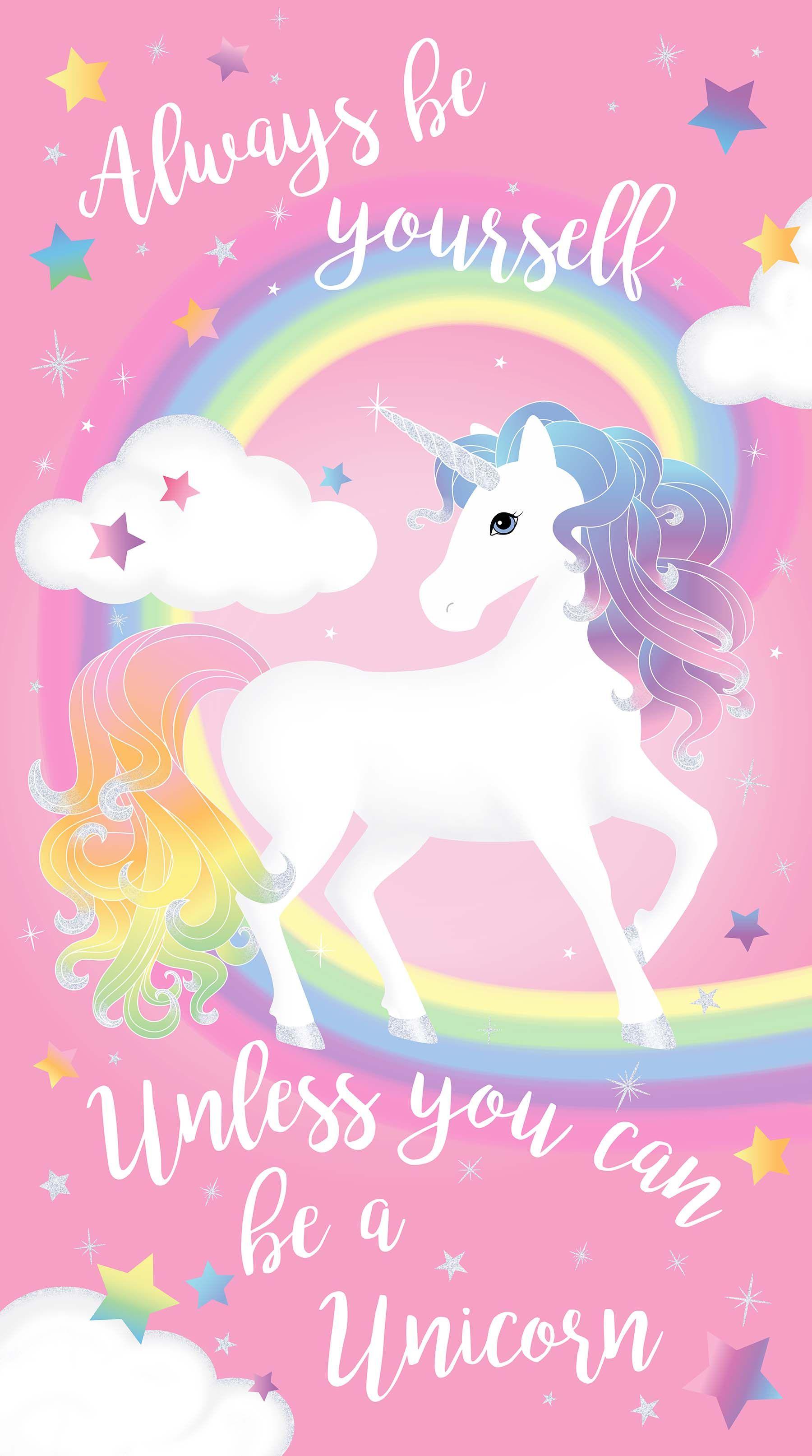 1800x3225 Glitter Unicorn Birthday Wallpaper