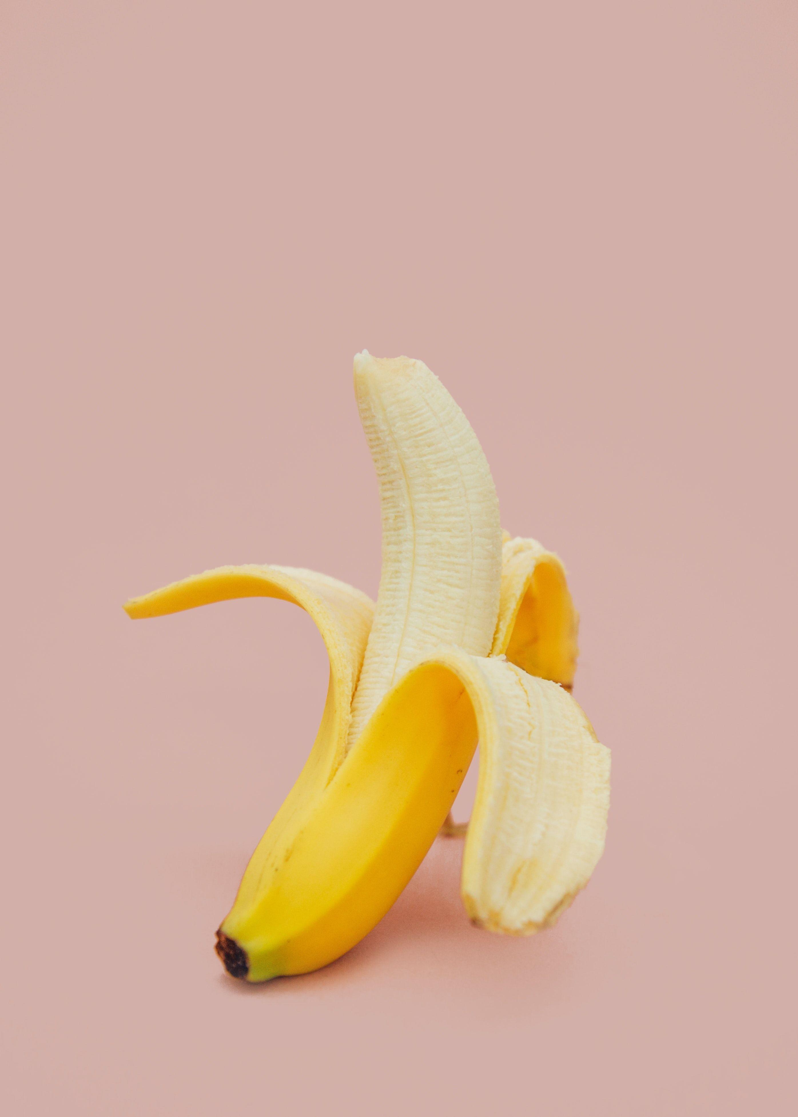 2791x3907 half peeled banana fruit photo