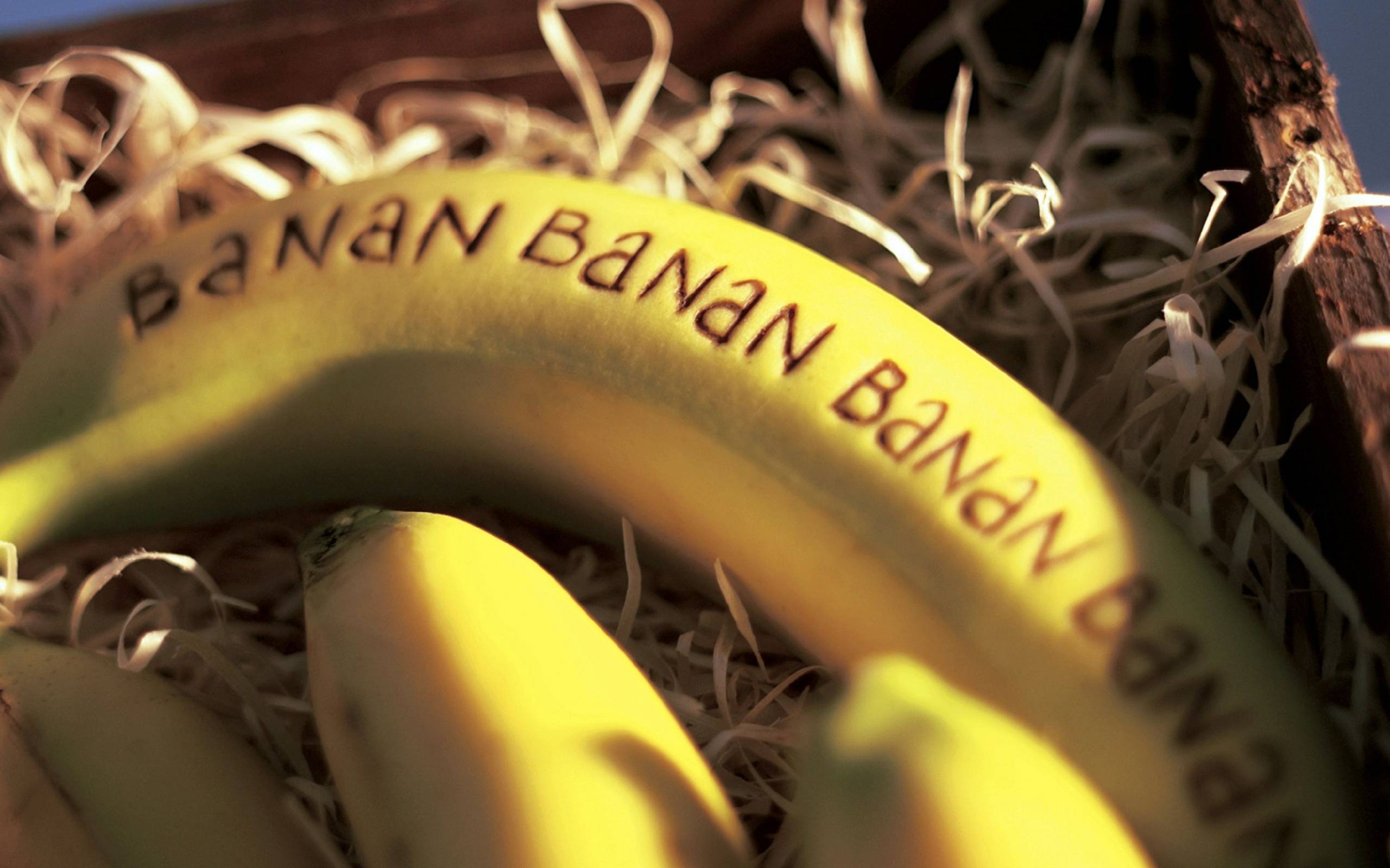 2560x1600 Banana, Fruit, Inscription, Peel, Hd, desktop, wallpaper, background, free, photo HD Desktop wallpaper