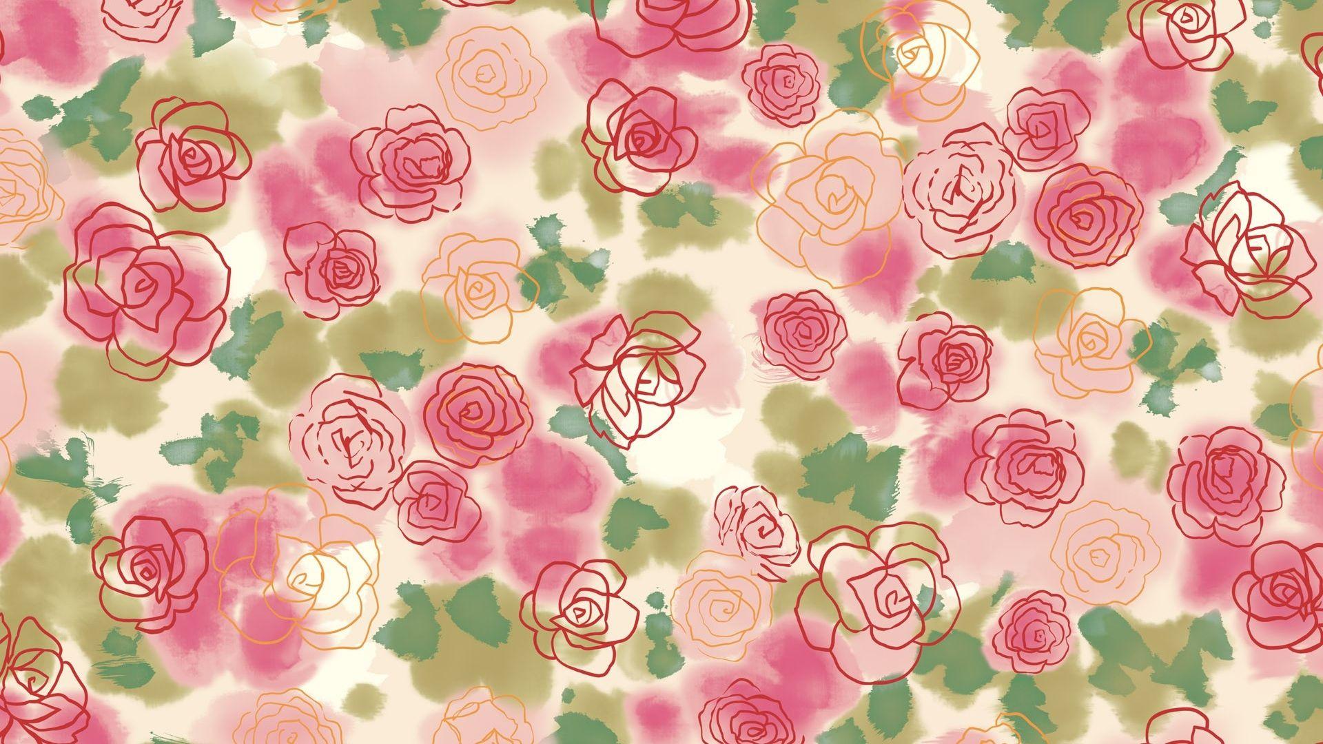 1920x1080 Download Wallpaper 1920x1080 flowers, roses, drawing, light Full HD 1080p HD Background