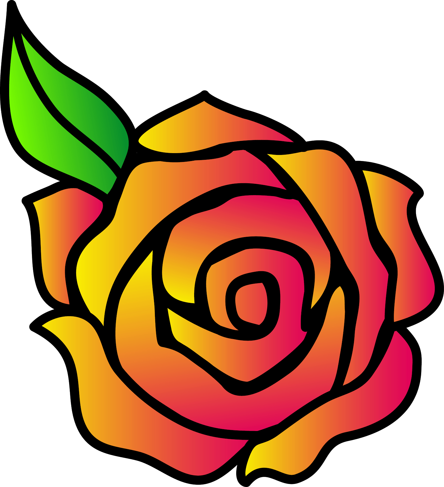 1459x1600 Free Rose Cartoon Drawing, Download Free Clip Art, Free Clip Art on Clipart Library