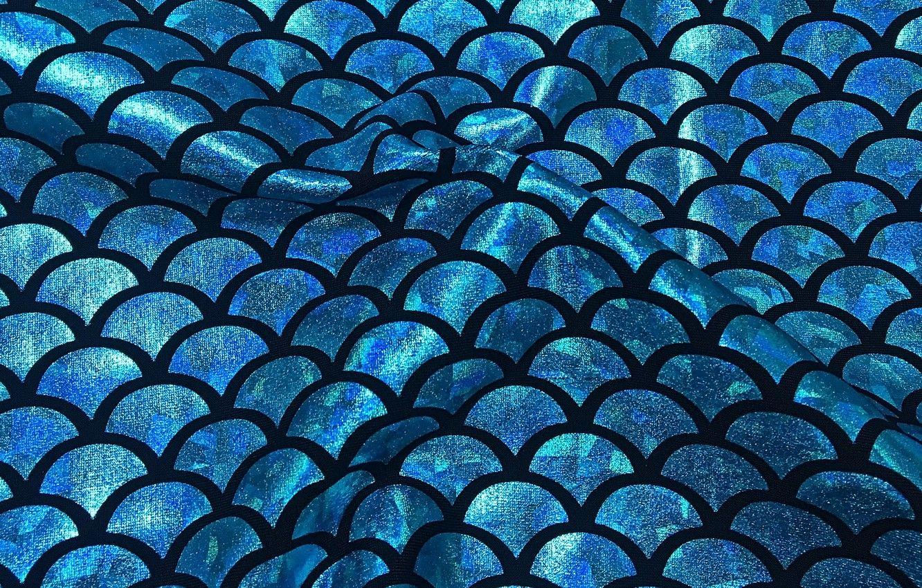 1332x850 Wallpaper background, texture, scales, folds, blue color, holographic fabric, glitter synthetic fibres image for desktop, section текстуры