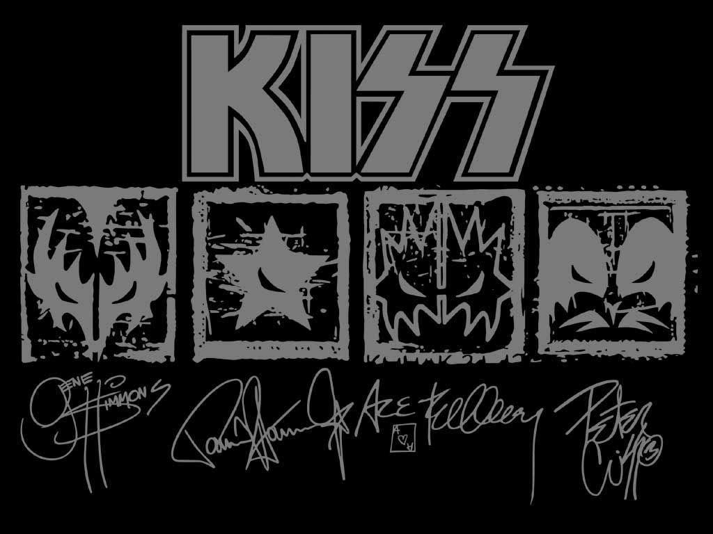1024x768 Paul And Gene Kiss Wallpaper