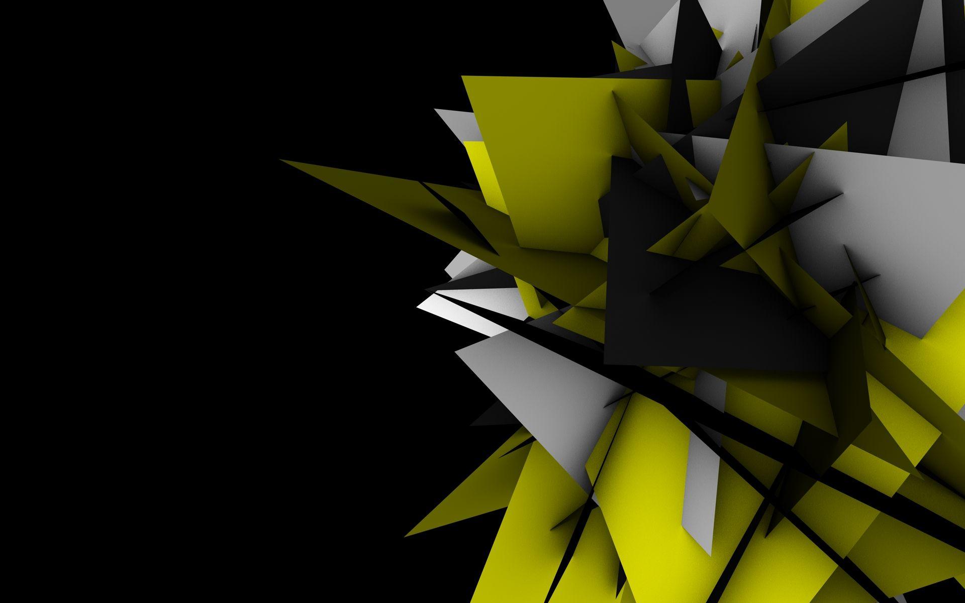 1920x1200 abstract, shapes, geometry, digital art, black background