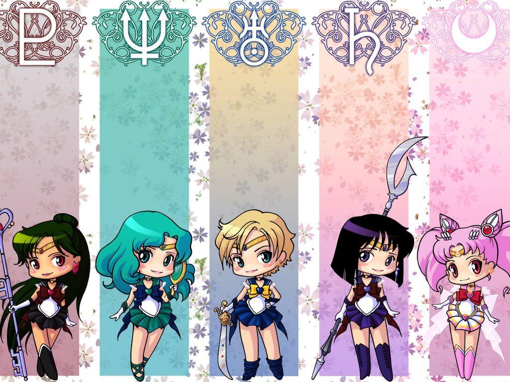 1024x768 Cute Outer Senshi Wallpaper. Sailor chibi moon, Sailor moon wallpaper, Sailor saturn