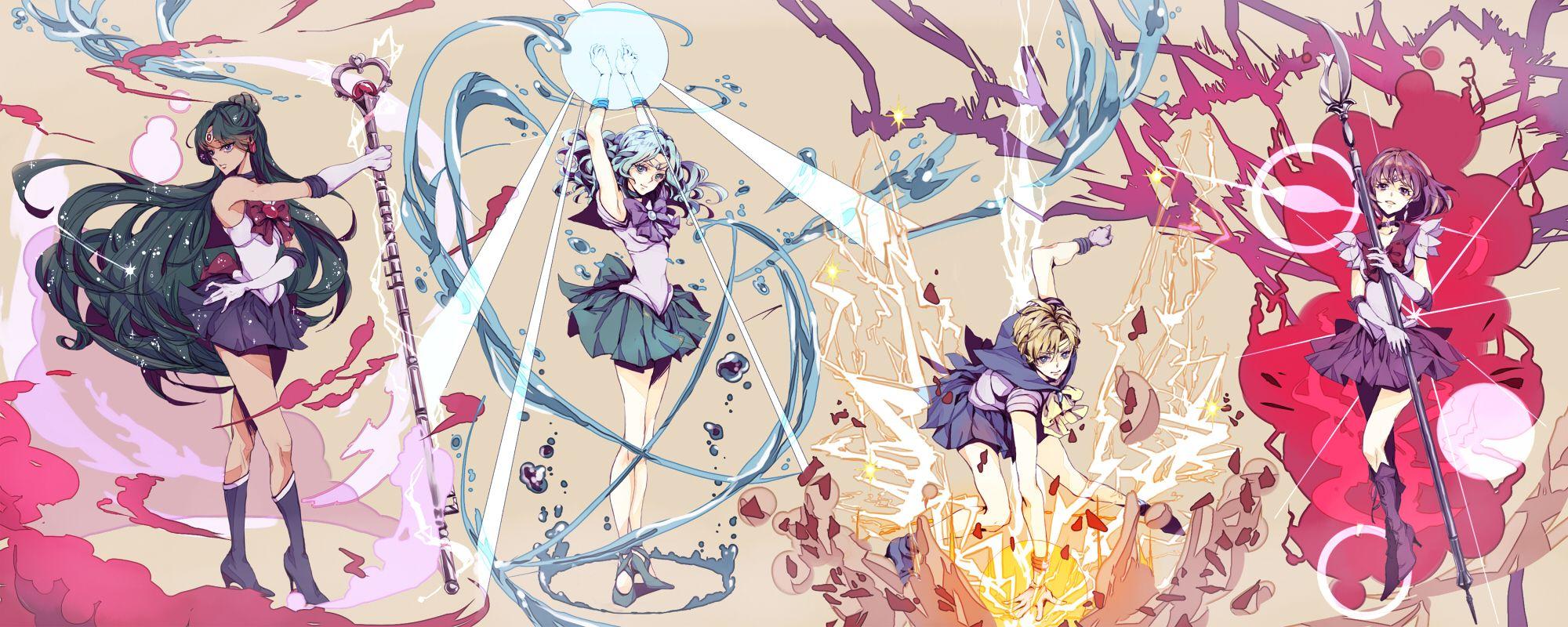2000x800 Outer Senshi Senshi Sailor Moon Anime Image Board