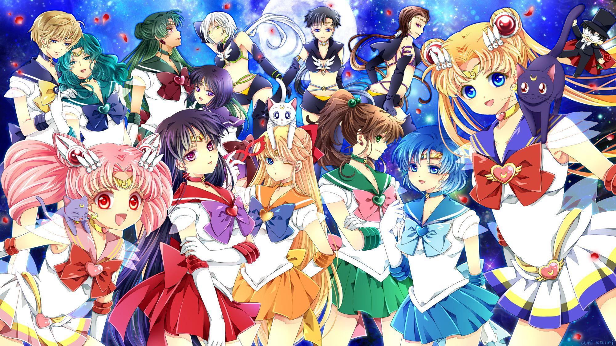 2000x1125 Sailor Moon And Tuxedo Mask Wallpaper