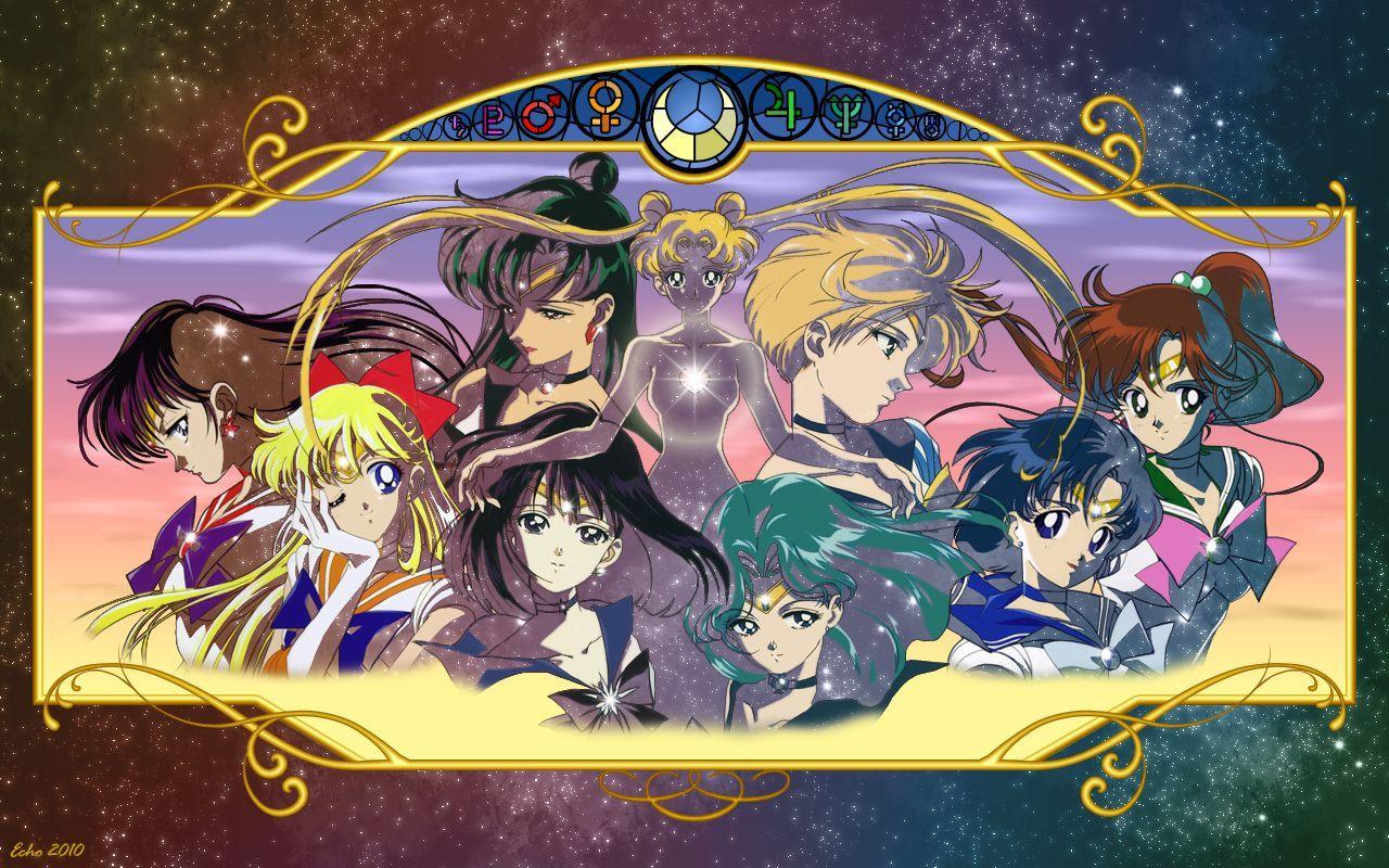 1280x800 Sailor Moon and the inner and outer Senshi. セーラーウラヌス, セーラームーン, イラスト