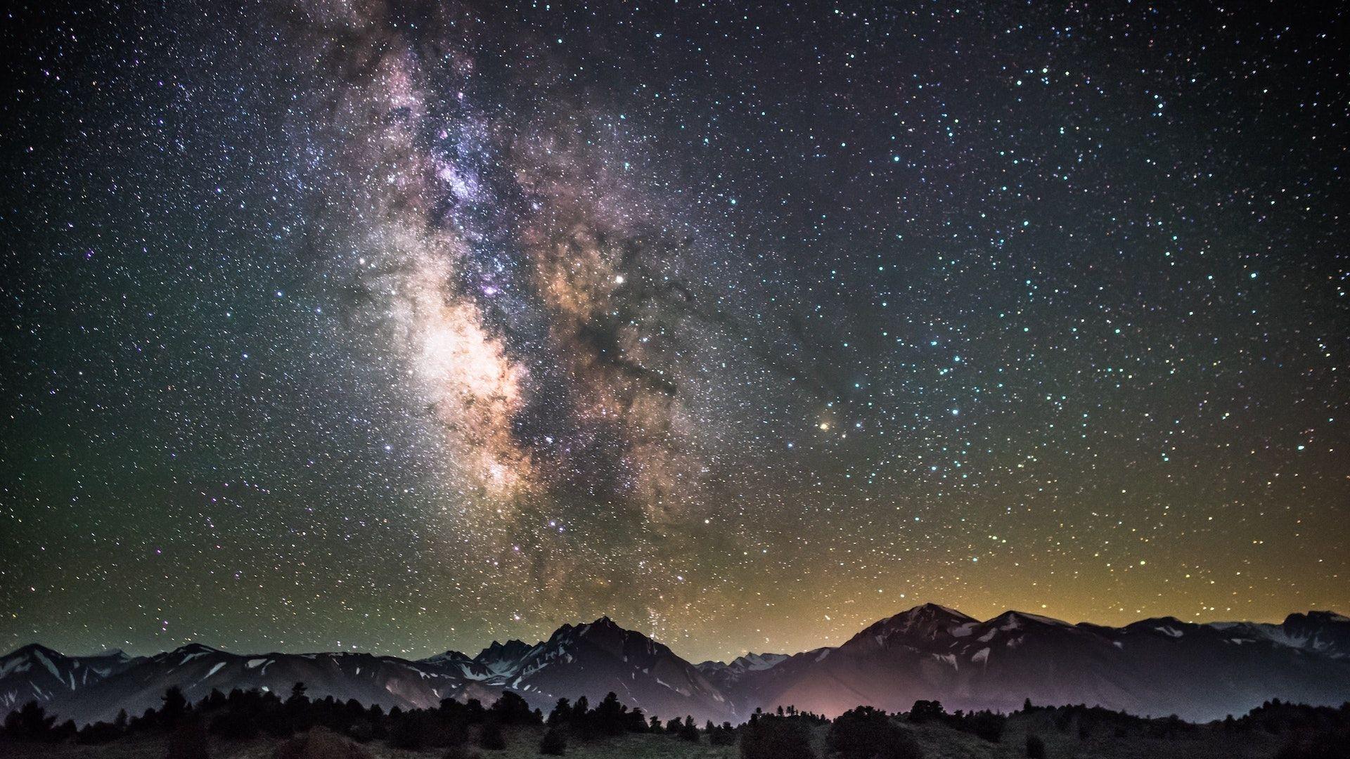 1920x1080 Night Sky at Mammoth Lakes Wallpaper