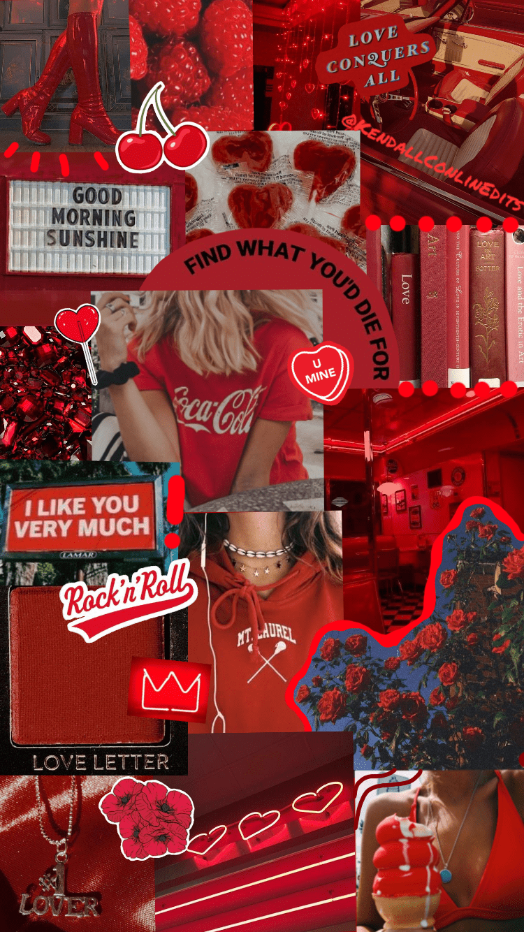 Featured image of post Red Aesthetic Background Collage Laptop