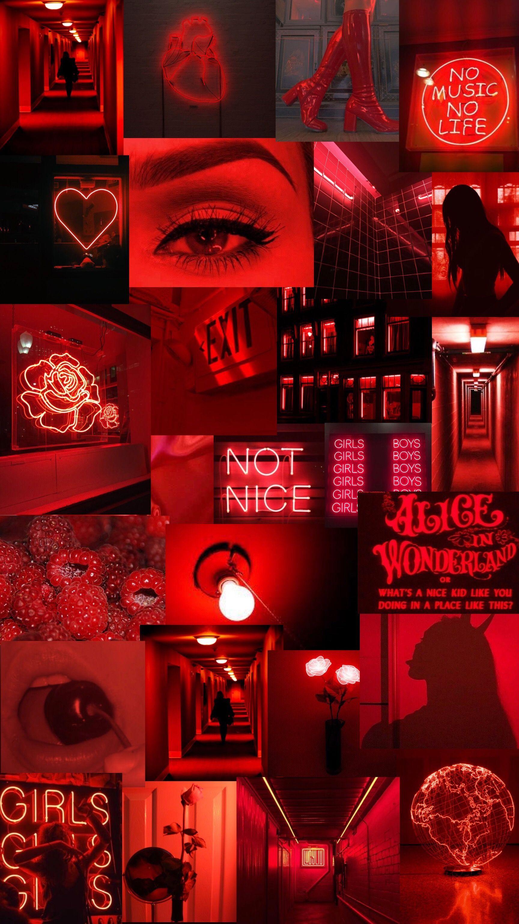 Red Aesthetic Collage Wallpapers - Top Free Red Aesthetic Collage ...