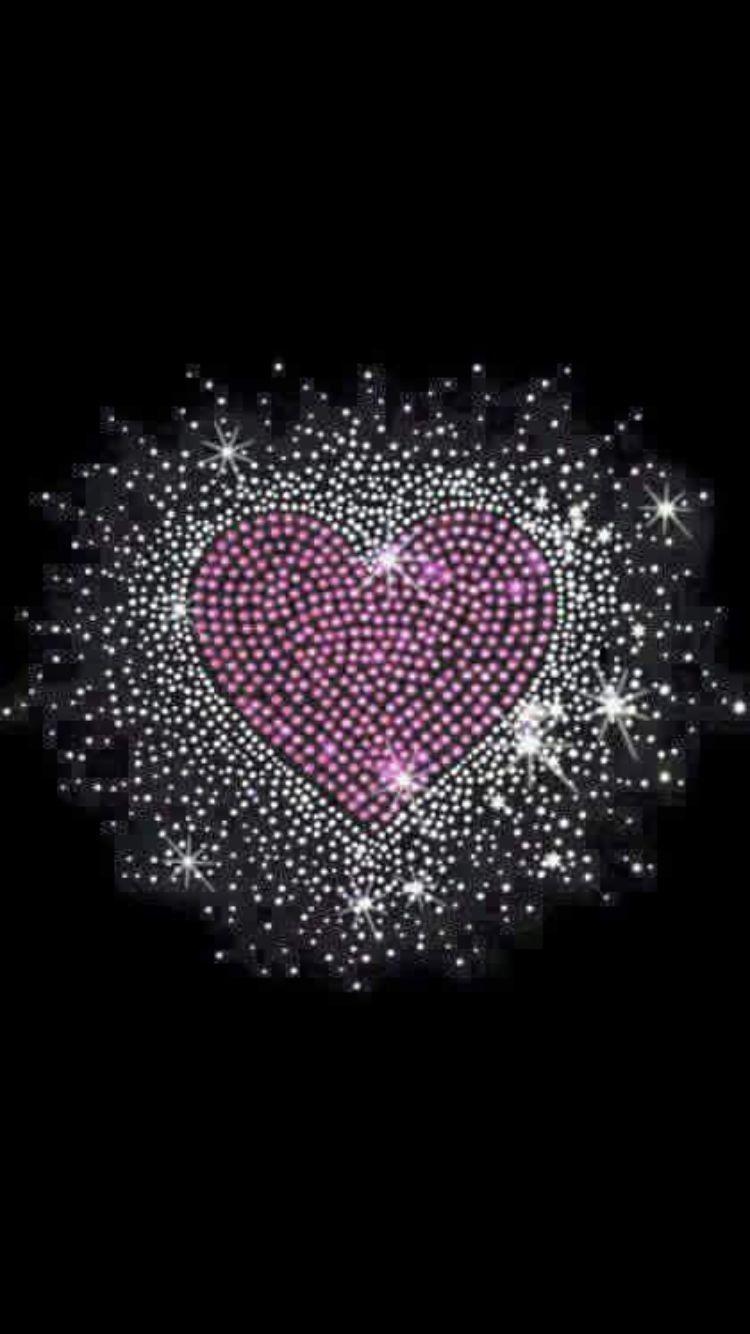 750x1334 Black and pink and silver sparkly bow. Heart wallpaper, iPhone wallpaper, Android wallpaper HD nature