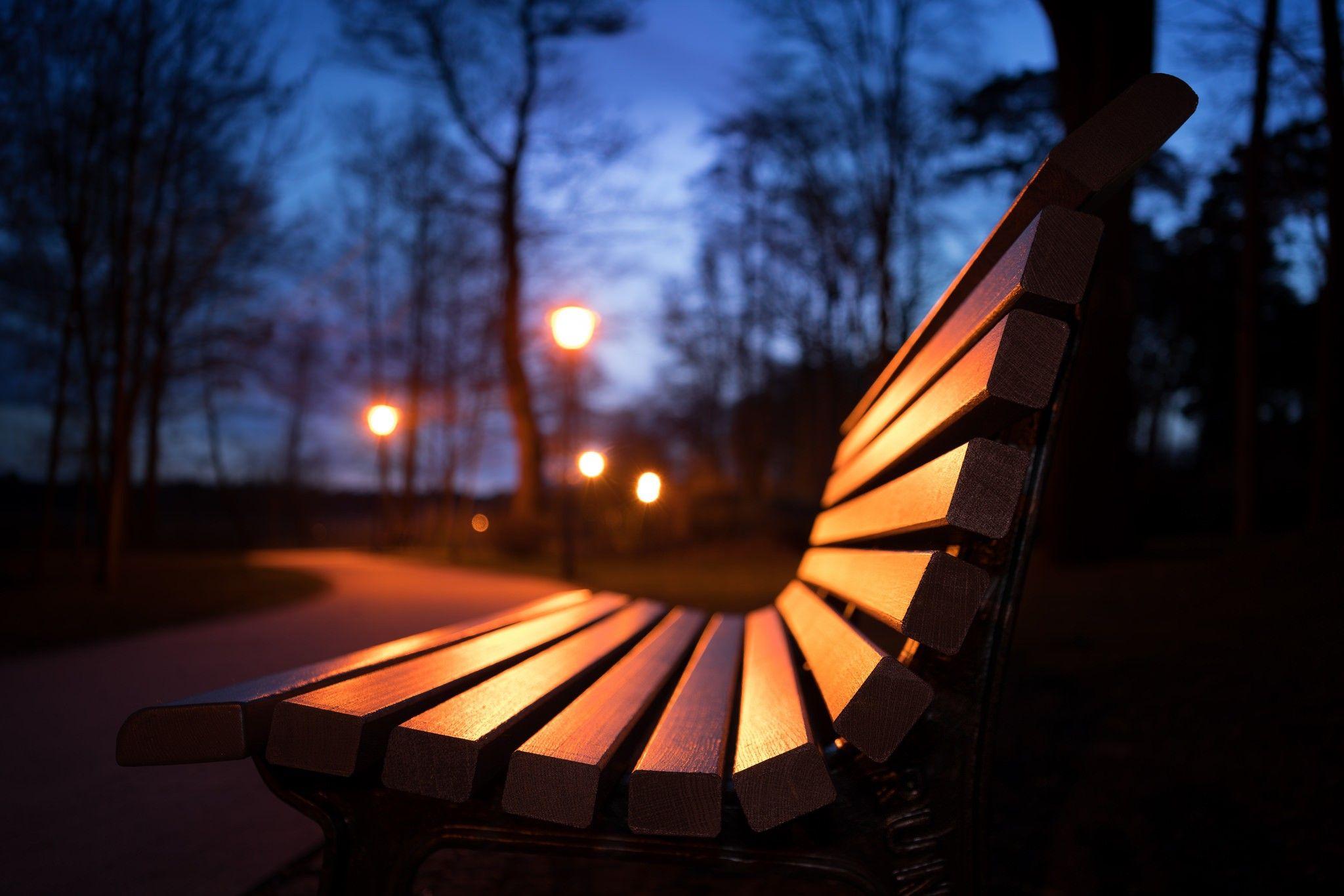 2048x1366 #bench, #night, #lantern, #park, wallpaper. Mocah.org HD Desktop Wallpaper