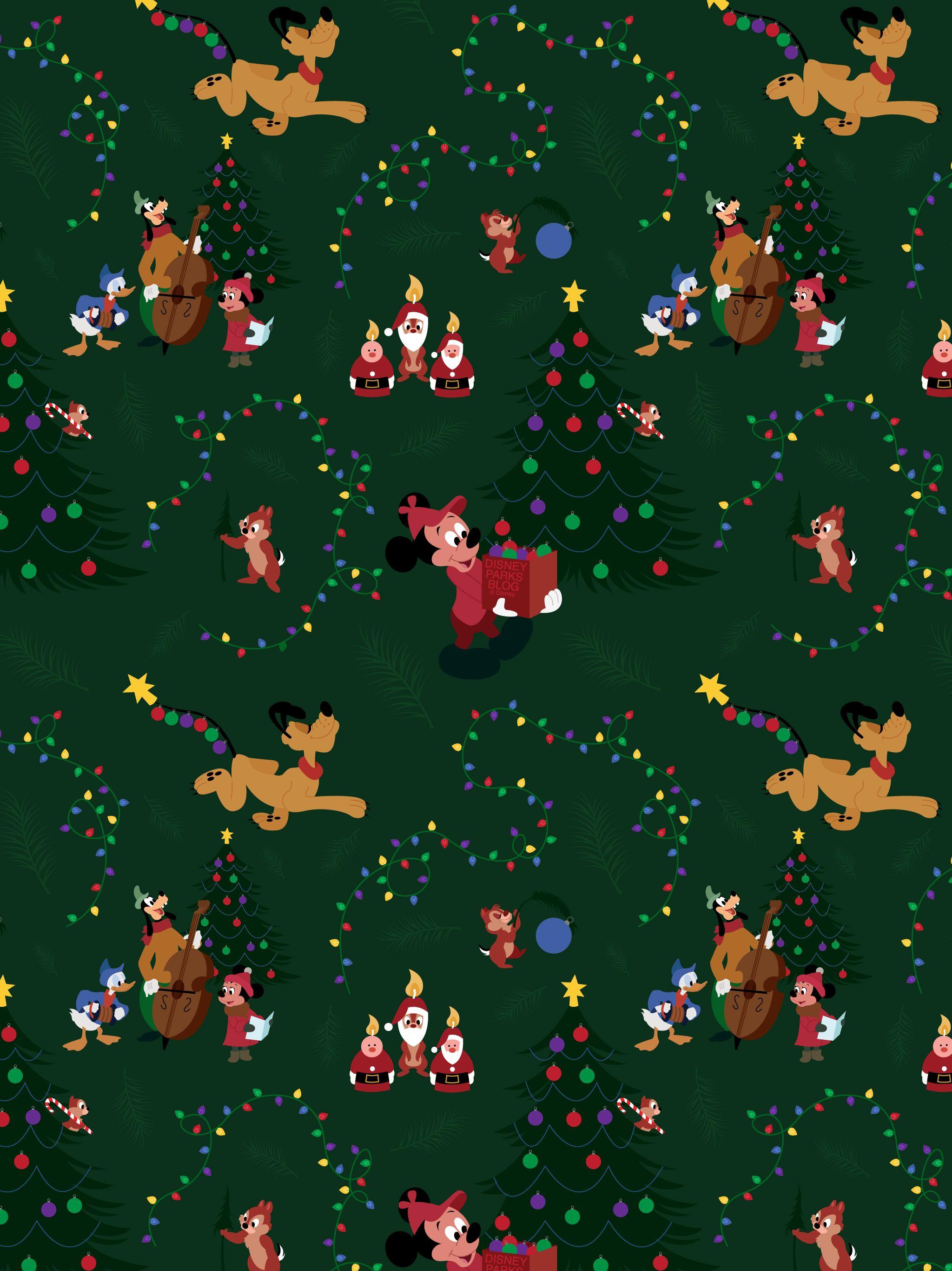 2048x2732 Mickey Mouse & Pluto Christmas .disneyparks.disney.