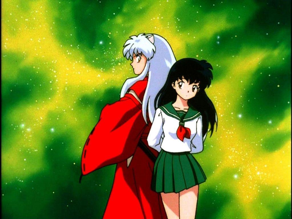 1024x768 InuYasha and Kagome