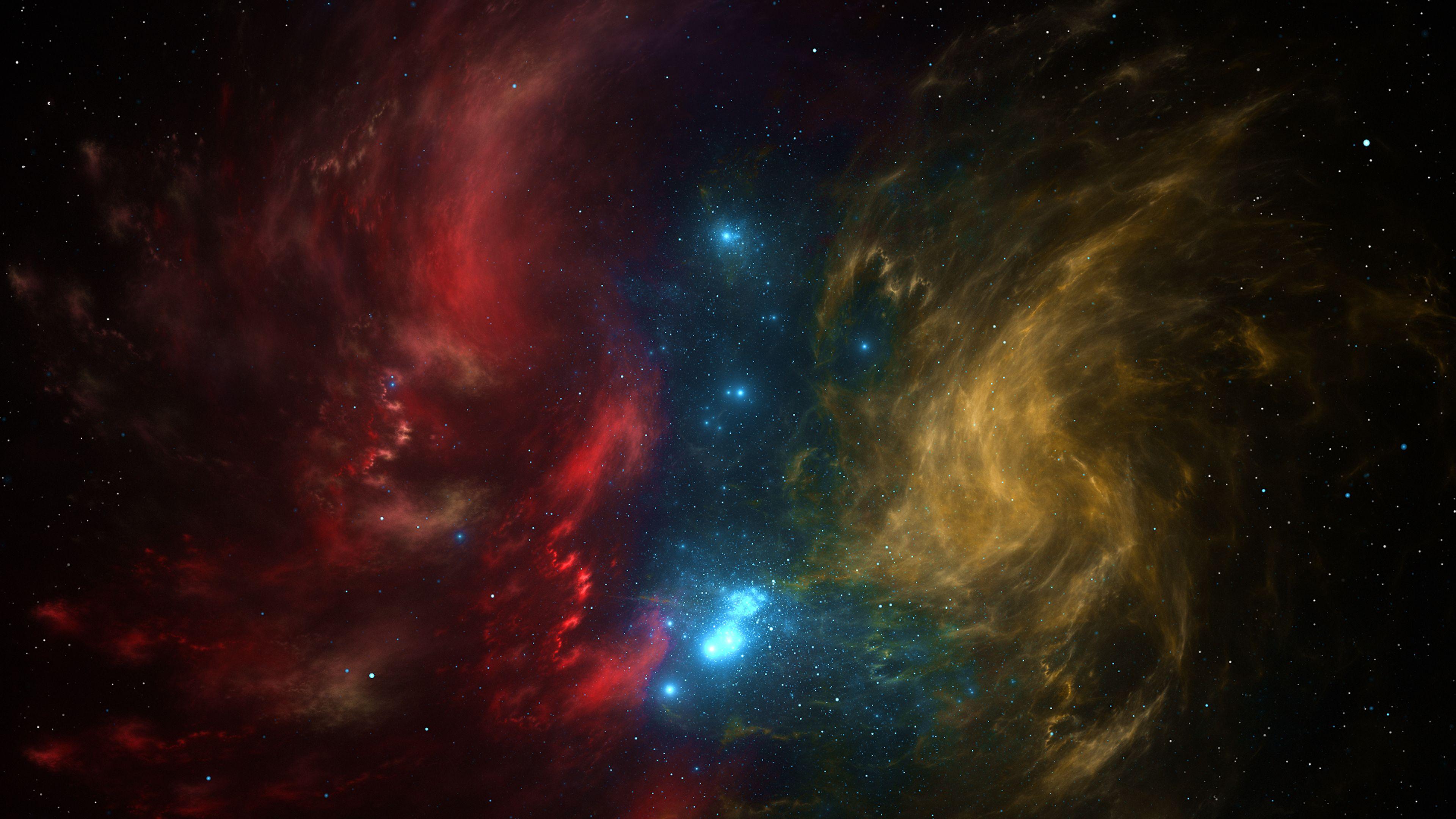 3840x2160 White Yellow Nebula Stars 4k Wallpaper, HD Digital Universe Wallpaper, 4k Wallpaper, Image, Background, Photos and Picture