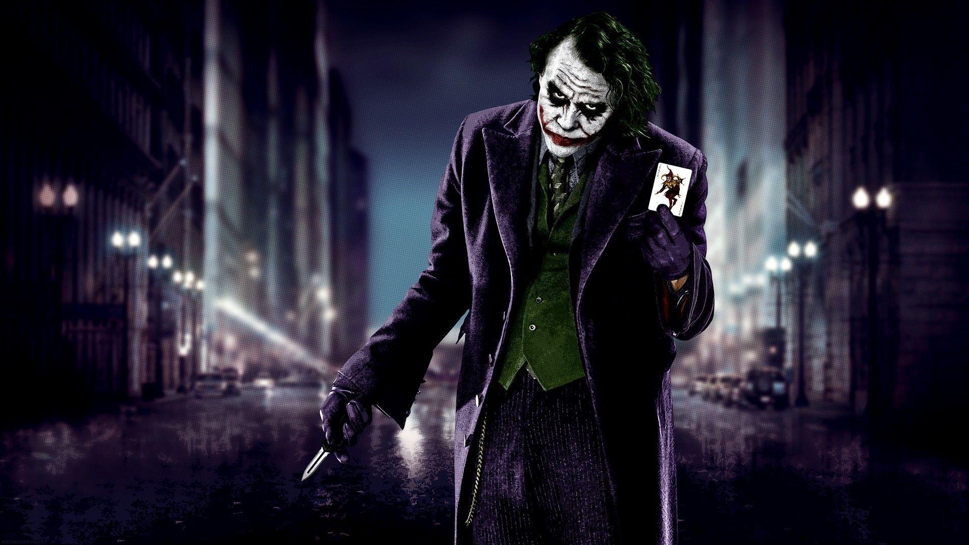 1920x1080 Heath Ledger, #knife, #cards, #The Dark Knight, #Batman, #Joker, #city, #blurred, #Messenjah. Dark knight joker costume, Joker wallpaper, Batman joker wallpaper