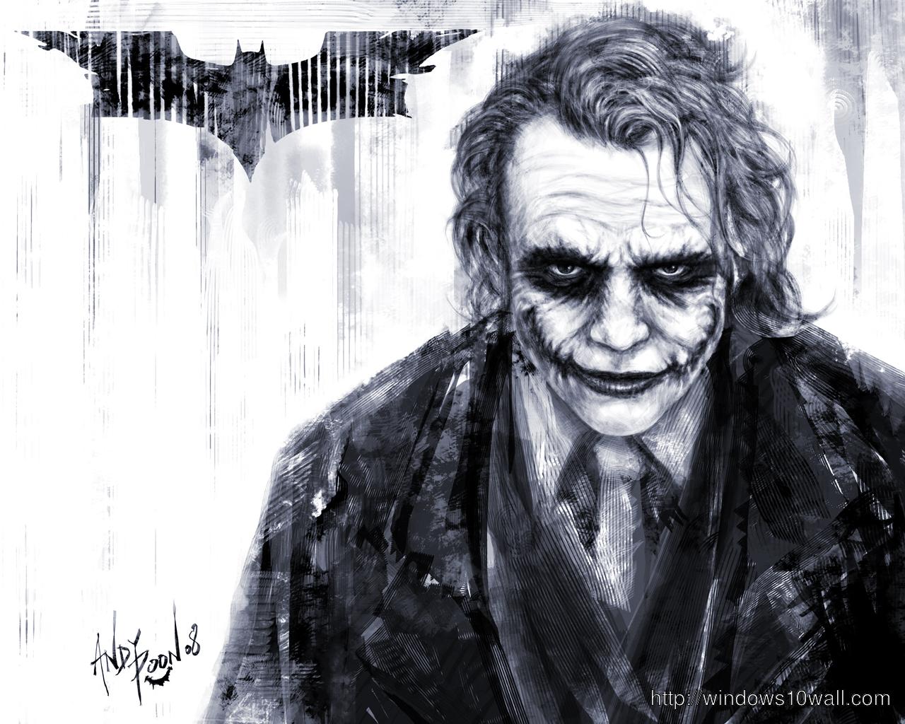 1280x1024 The Joker with Batman Logo Wallpaper .